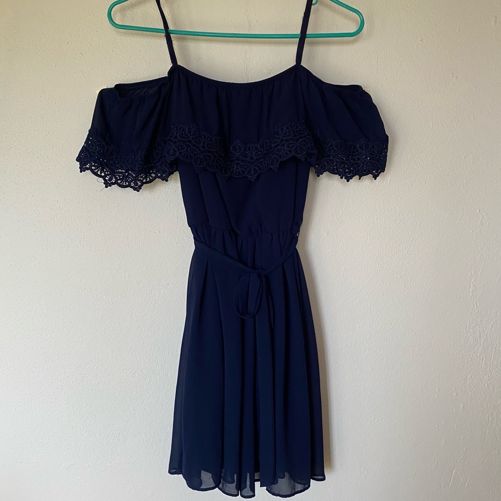 Off the shoulder mini dress